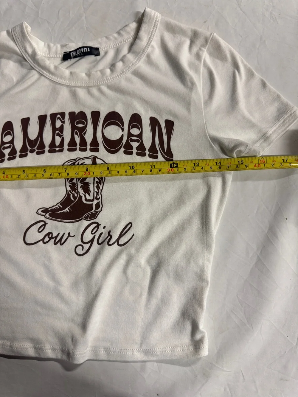 American Cowgirl Graphic Tee - White - Picture 3 of 5